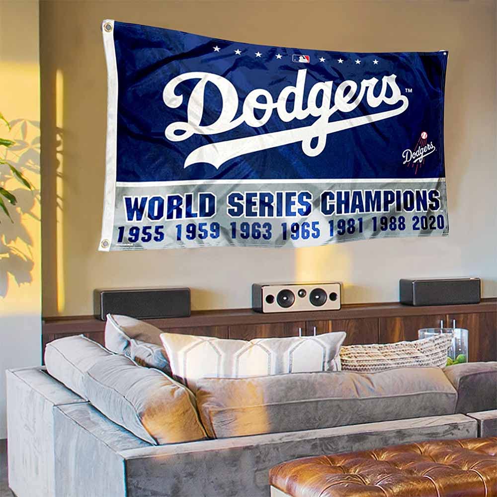 Los Angeles Dodgers 7 Time Champions Banner and Tapestry Wall Tack Pads - Sports Collectibles, Sports Memorabilia, Sports Fan Shop, Sports Gifts