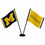 WinCraft Michigan Team University Wolverines Desk and Table Top Flags - Sports Collectibles, Sports Memorabilia, Sports Fan Shop, Sports Gifts