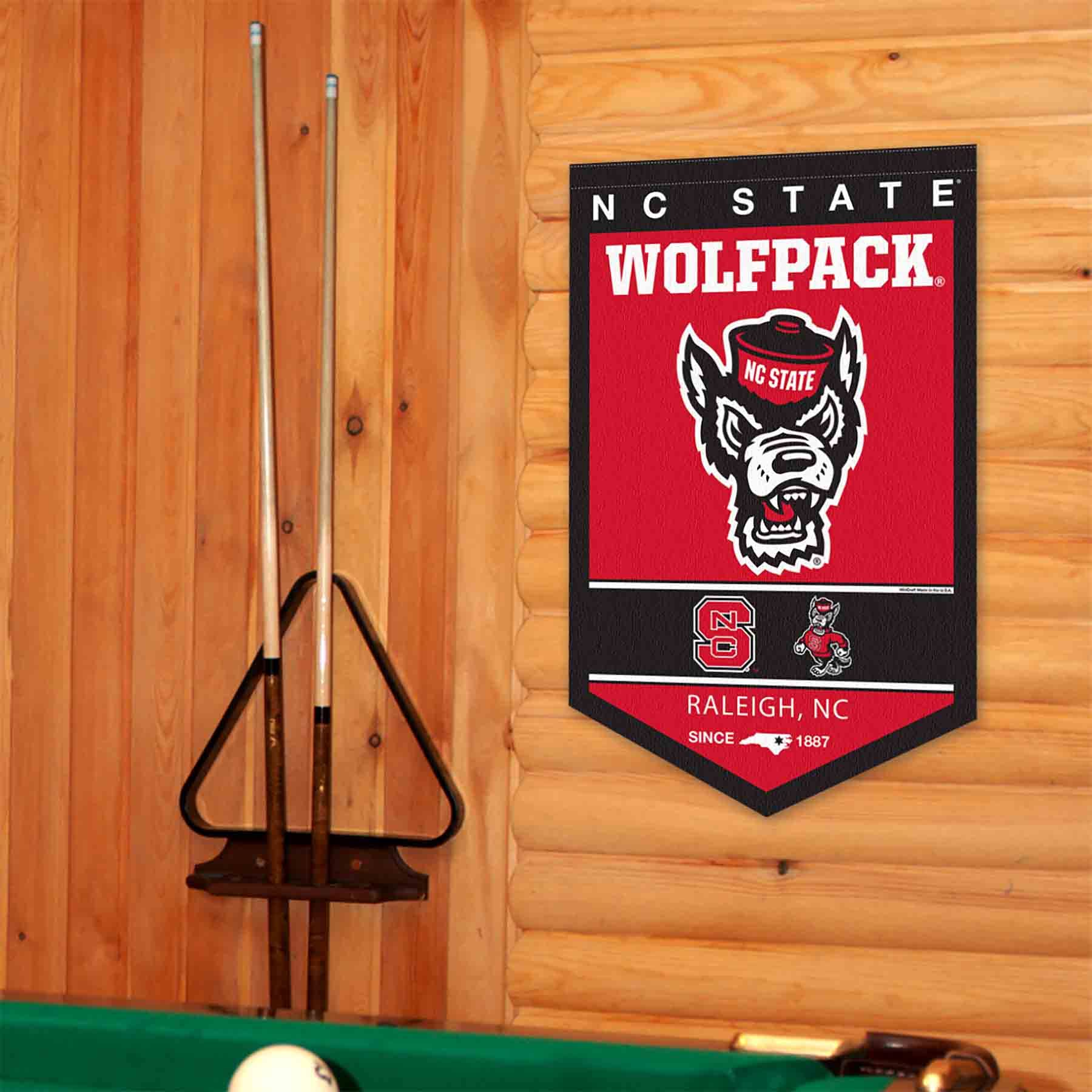 College Flags & Banners Co. North Carolina State Wolfpack Heritage History Banner Pennant - Sports Collectibles, Sports Memorabilia, Sports Fan Shop, Sports Gifts