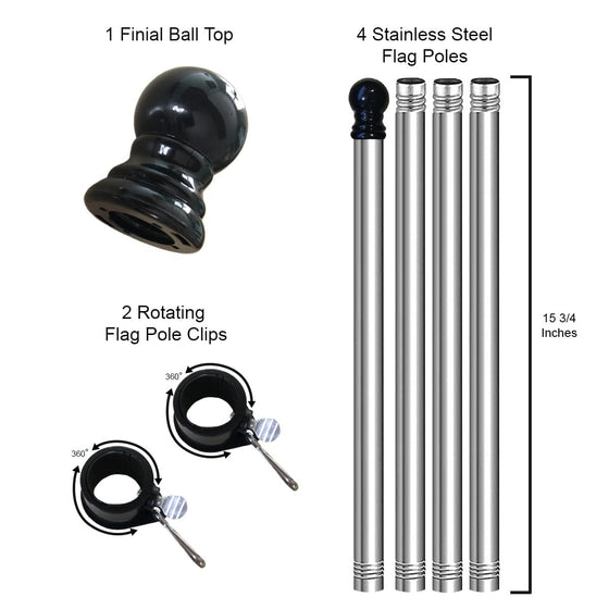 College Flags & Banners Co. NC State Wolfpack Black Banner Flag with Flag Pole Set - Sports Collectibles, Sports Memorabilia, Sports Fan Shop, Sports Gifts