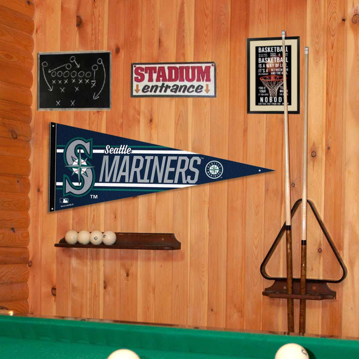 Seattle Mariners Pennant Banner and Wall Tack Pads - Sports Collectibles, Sports Memorabilia, Sports Fan Shop, Sports Gifts
