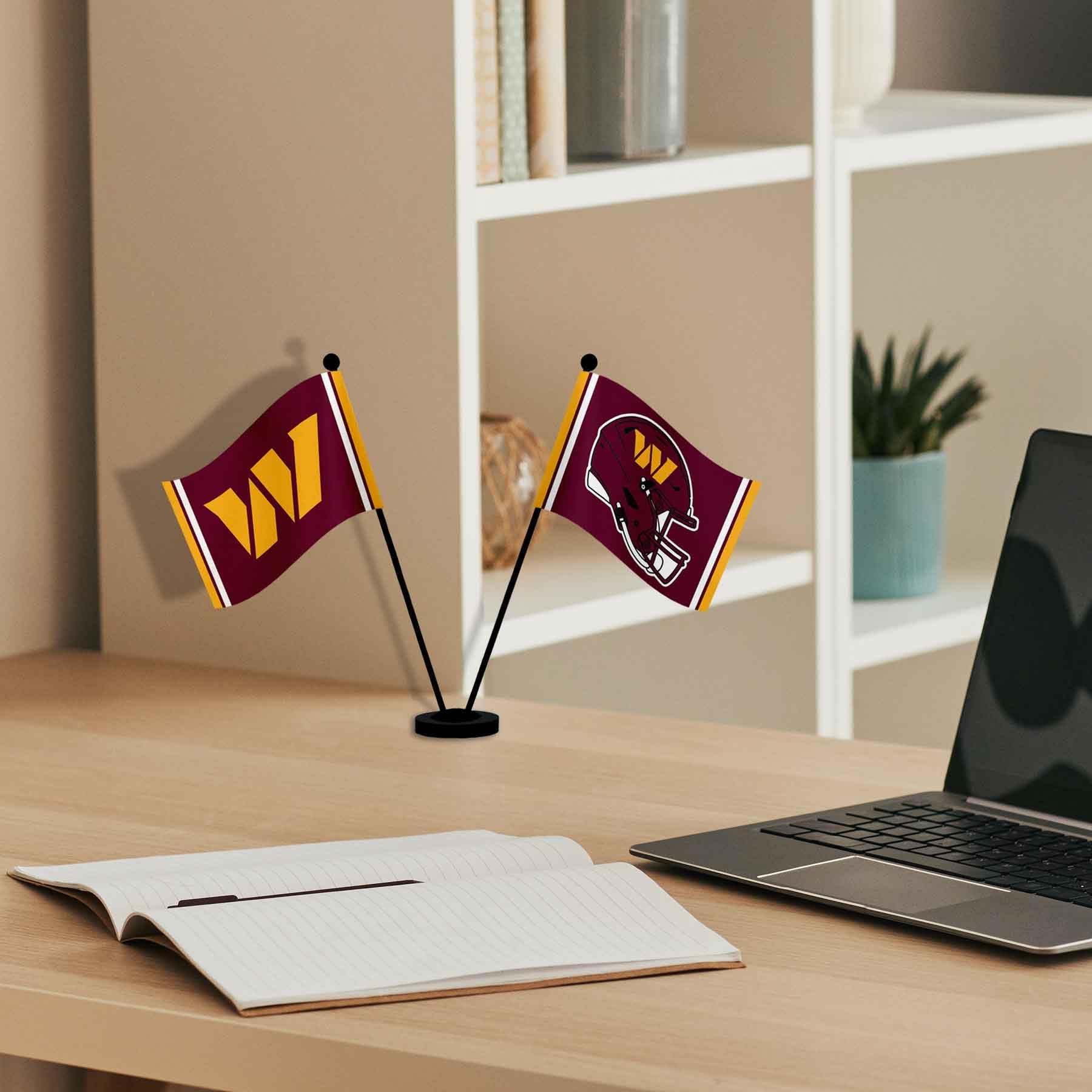WinCraft Washington Commanders Desk and Table Top Flags - Sports Collectibles, Sports Memorabilia, Sports Fan Shop, Sports Gifts