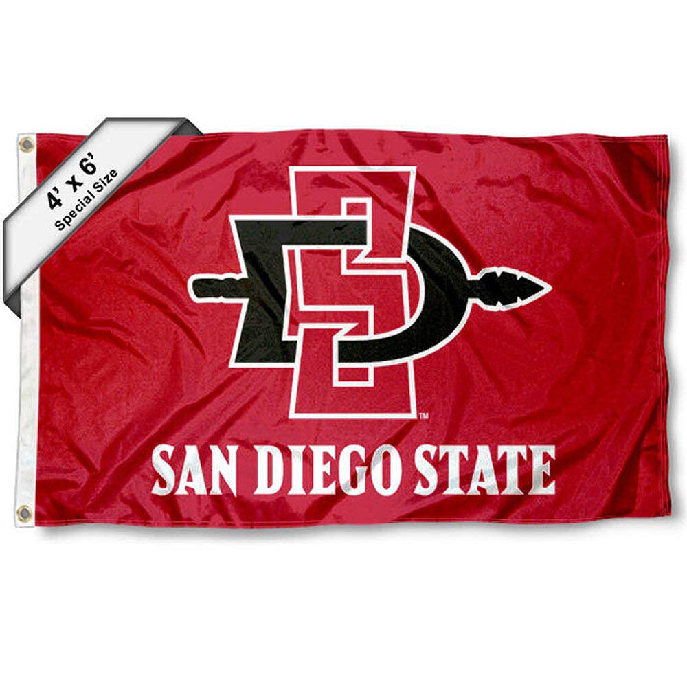 College Flags & Banners Co. SDSU Aztecs 4 ft x 6 ft Flag - Sports Collectibles, Sports Memorabilia, Sports Fan Shop, Sports Gifts