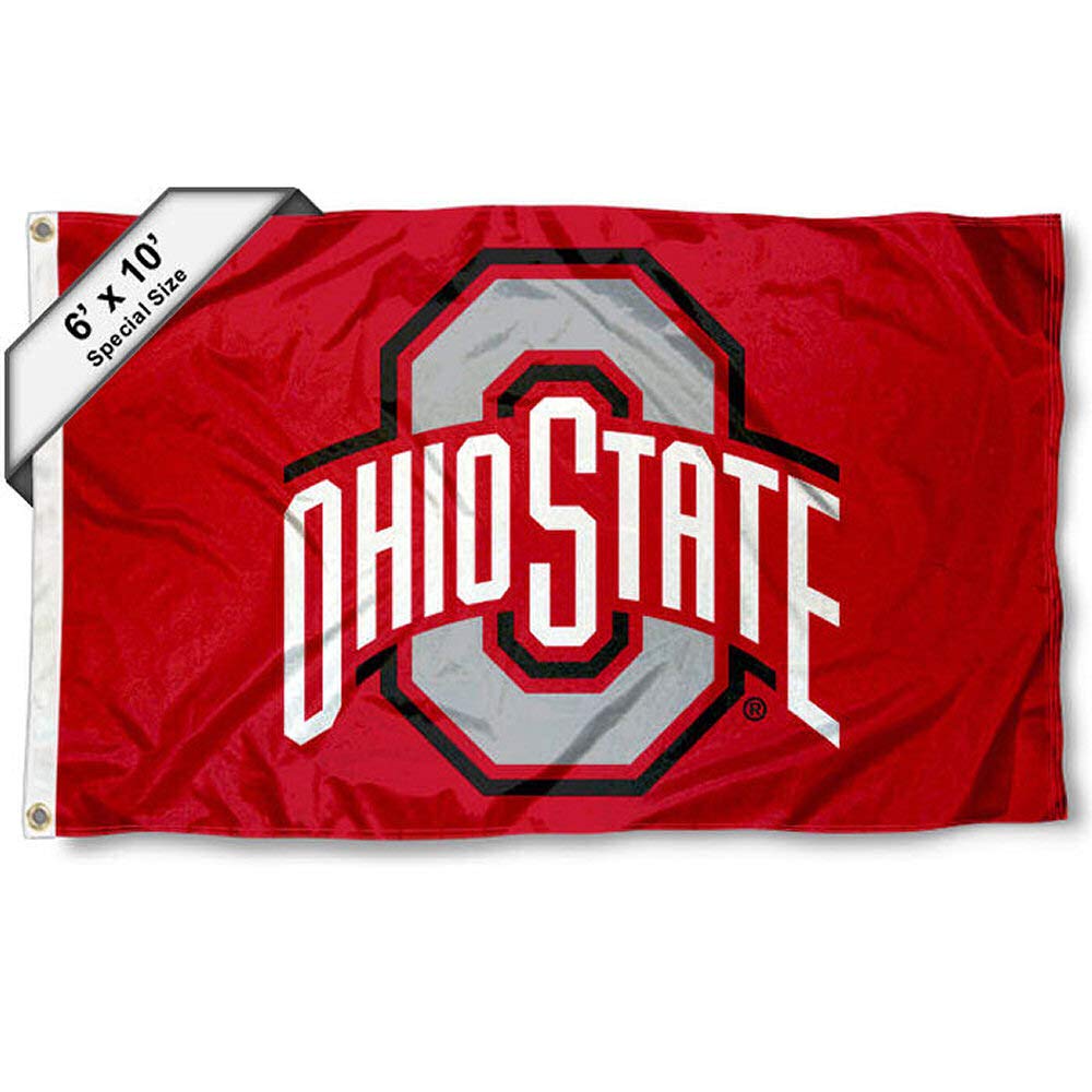 College Flags & Banners Co. Ohio State Buckeyes 6x10 Feet Athletic Logo Flag - Sports Collectibles, Sports Memorabilia, Sports Fan Shop, Sports Gifts