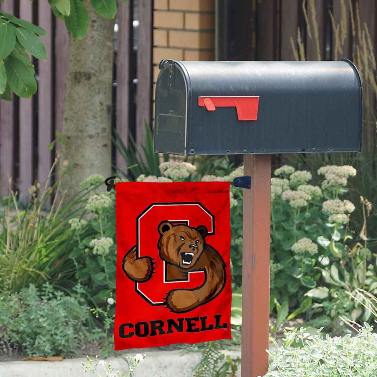 College Flags & Banners Co. Cornell University Garden Banner and Mailbox Post Pole Mount Holder Set - Sports Collectibles, Sports Memorabilia, Sports Fan Shop, Sports Gifts