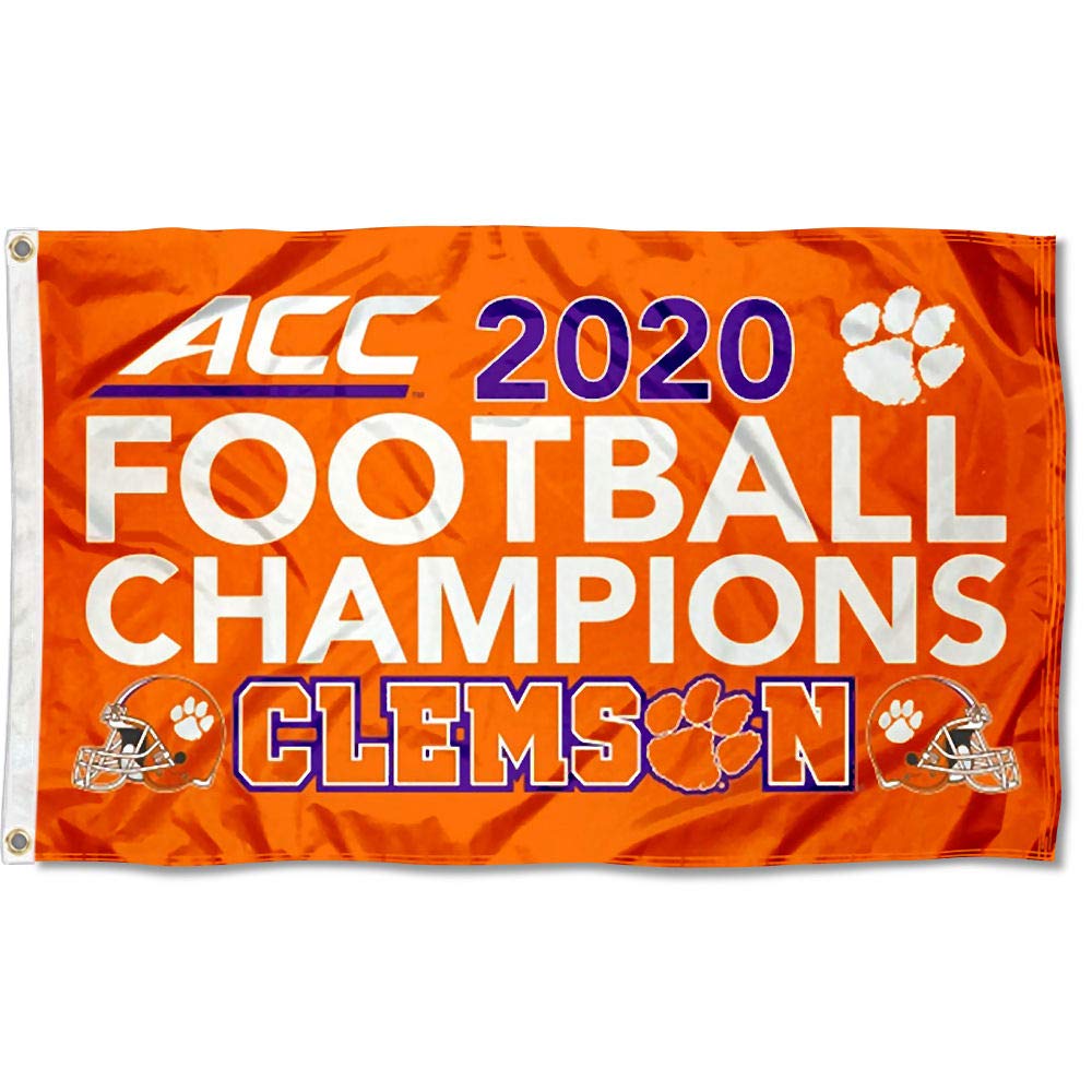 College Flags & Banners Co. Clemson Tigers 2020 Acc Football Champions Flag - Sports Collectibles, Sports Memorabilia, Sports Fan Shop, Sports Gifts