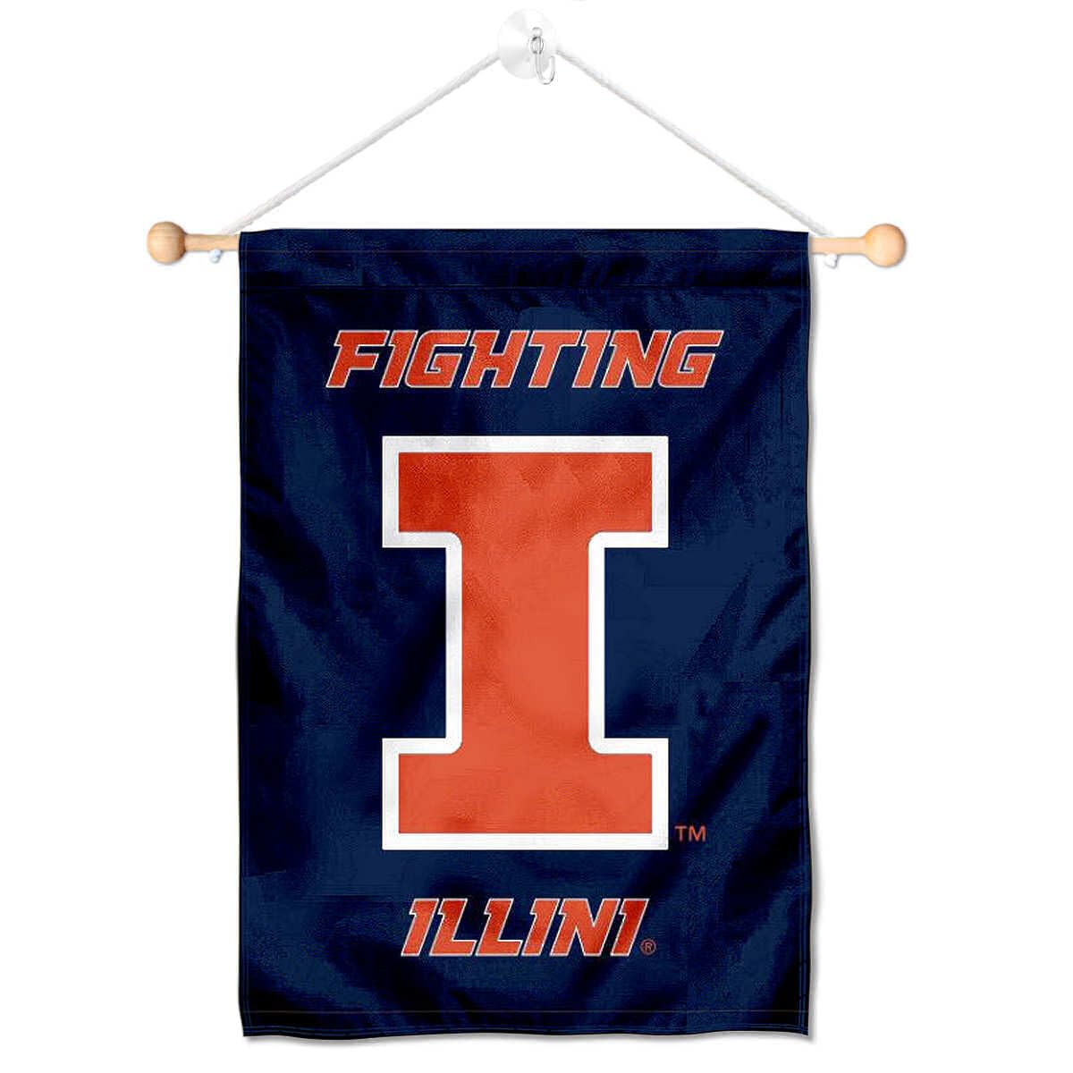 Illinois Fighting Illini Banner for Windows Doors and Walls - Sports Collectibles, Sports Memorabilia, Sports Fan Shop, Sports Gifts