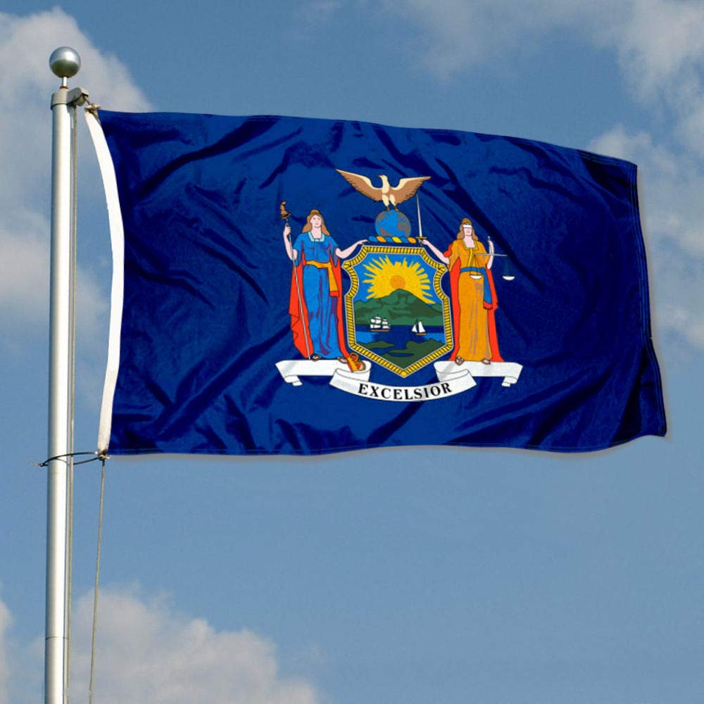 Sports Flags Pennants Company State of New York Flag 3x5 Foot Banner - Sports Collectibles, Sports Memorabilia, Sports Fan Shop, Sports Gifts