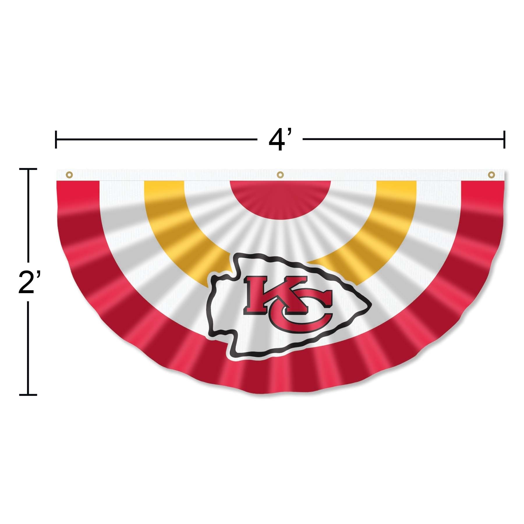 WinCraft Kansas City Chiefs Bunting Pleated Fan Banners - Sports Collectibles, Sports Memorabilia, Sports Fan Shop, Sports Gifts