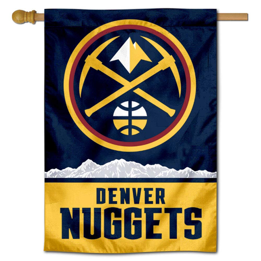 WinCraft Denver Nuggets Pickaxe Logo Double Sided House Banner Flag - Sports Collectibles, Sports Memorabilia, Sports Fan Shop, Sports Gifts