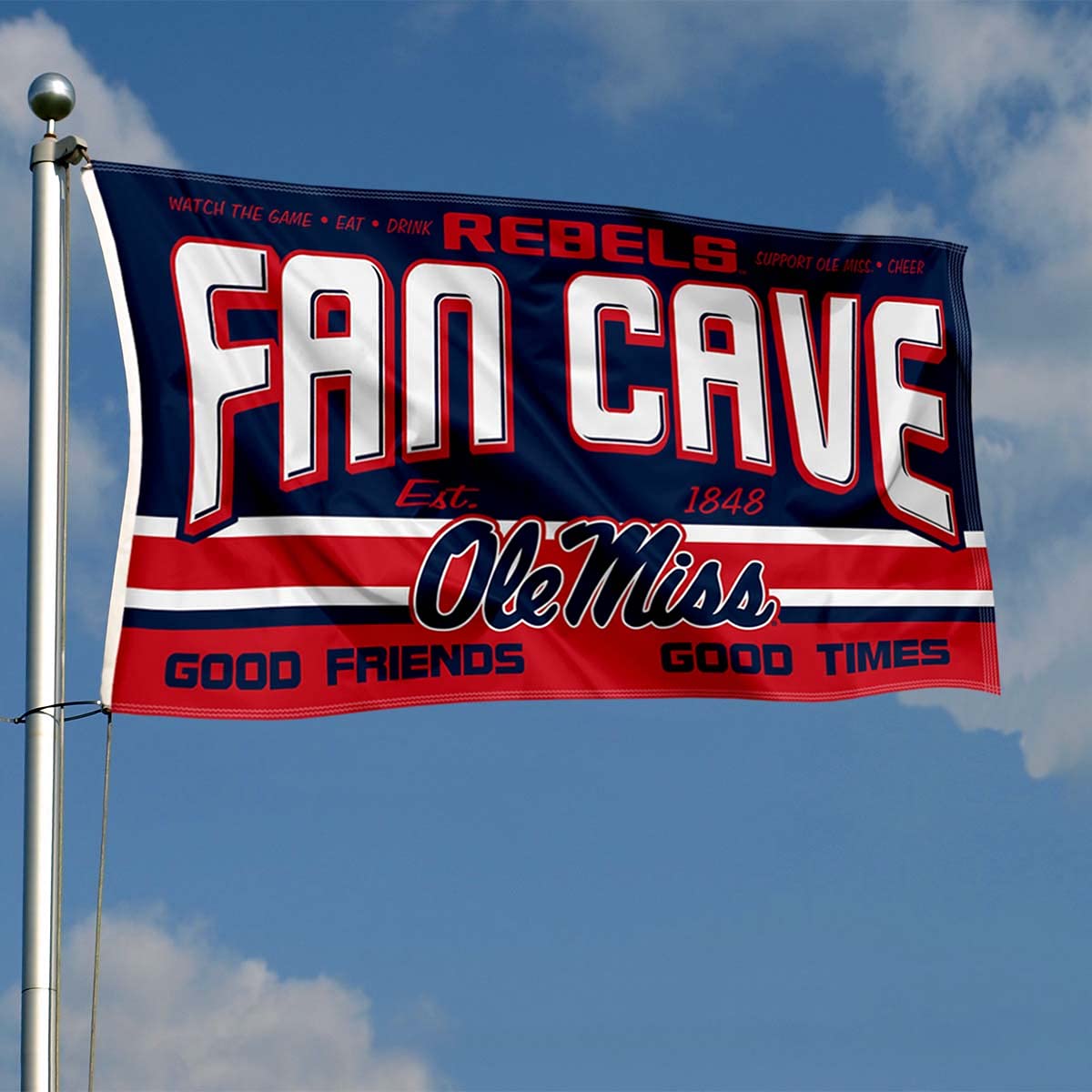 Ole Miss Fan Man Cave Banner Flag - Sports Collectibles, Sports Memorabilia, Sports Fan Shop, Sports Gifts