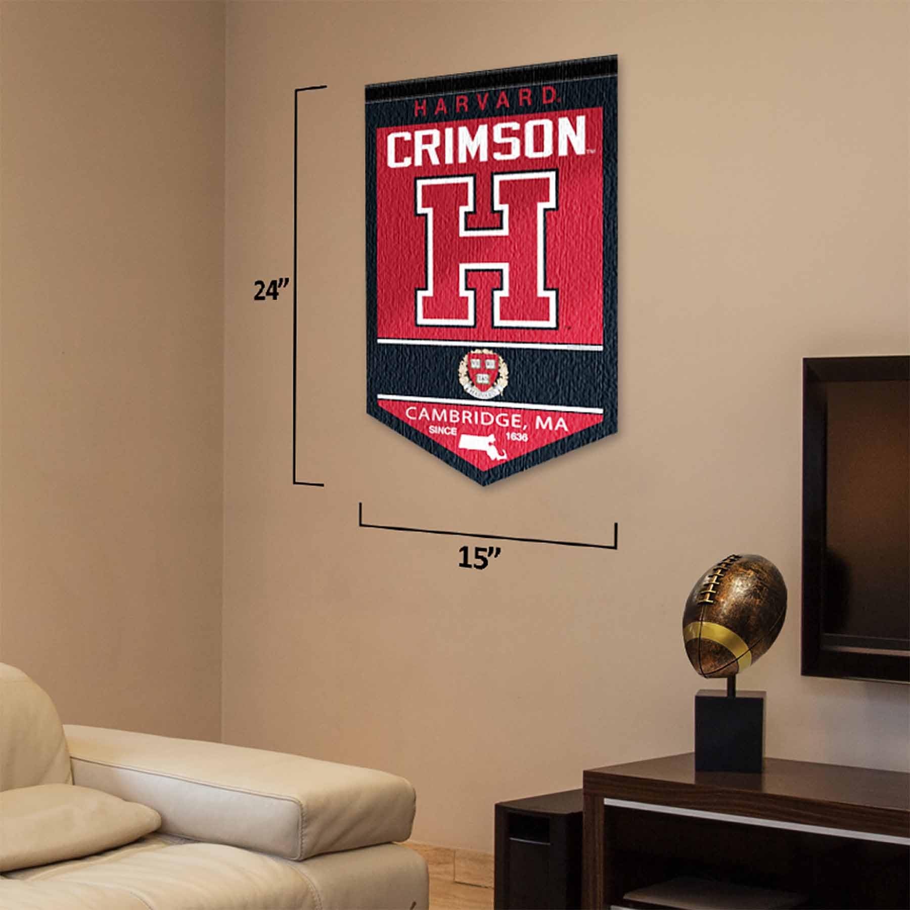 College Flags & Banners Co. Harvard Crimson Heritage History Banner Pennant - Sports Collectibles, Sports Memorabilia, Sports Fan Shop, Sports Gifts
