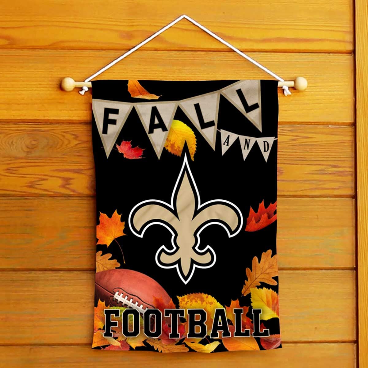 New Orleans Saints Fall Leaves Decorative Football Garden Flag Double Sided Banner - Sports Collectibles, Sports Memorabilia, Sports Fan Shop, Sports Gifts