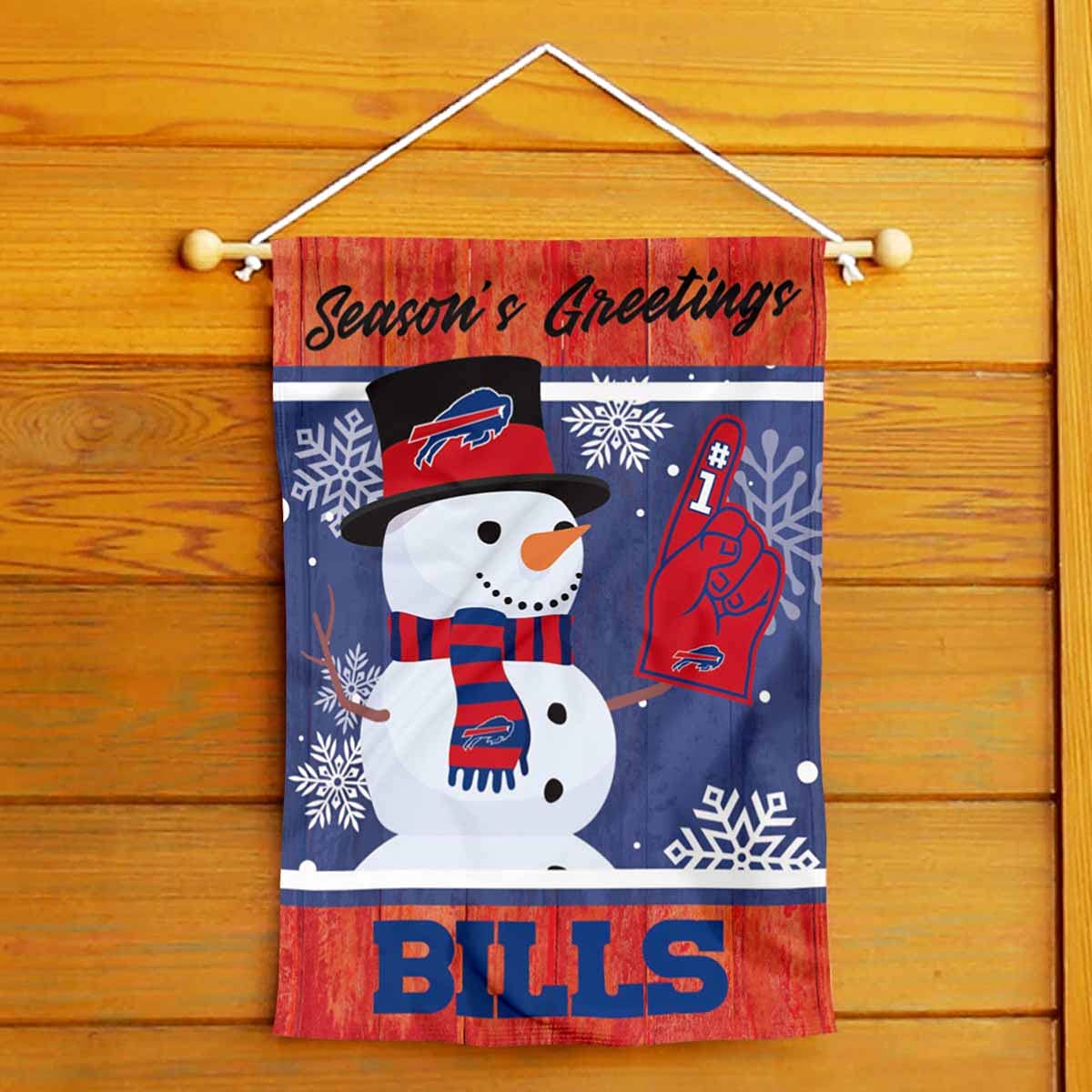 Buffalo Bills Holiday Winter Snow Garden Flag Double Sided Banner - Sports Collectibles, Sports Memorabilia, Sports Fan Shop, Sports Gifts