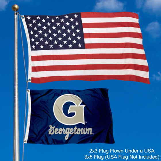 College Flags & Banners Co. Georgetown Hoyas 2x3 Foot Flag - Sports Collectibles, Sports Memorabilia, Sports Fan Shop, Sports Gifts