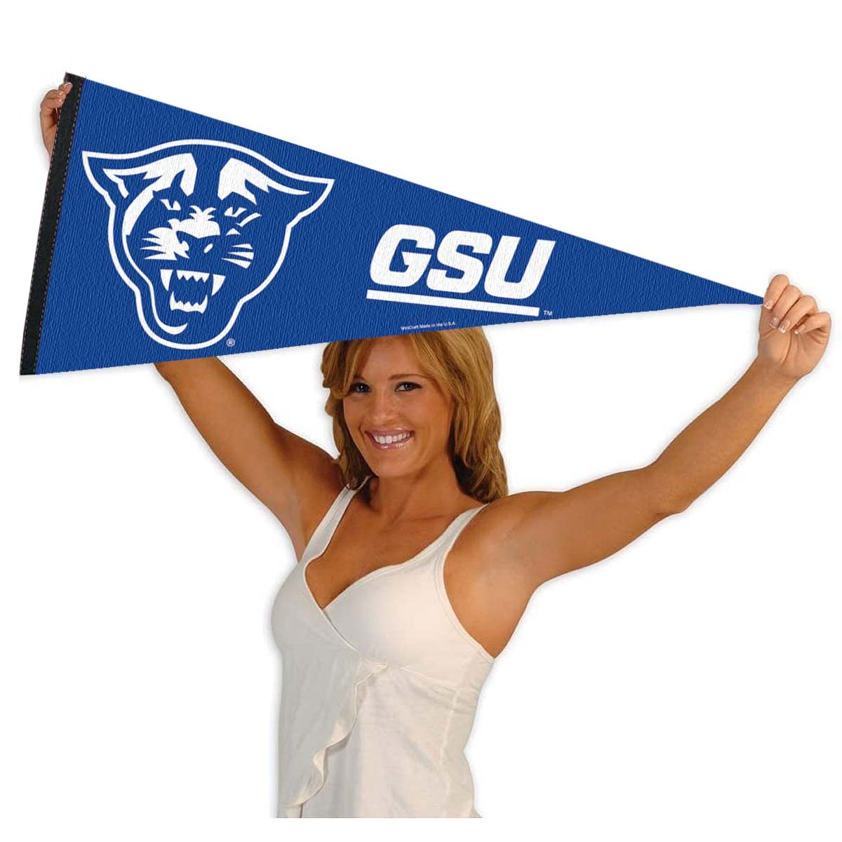 College Flags & Banners Co. Georgia State Panthers Pennant Full Size Felt - Sports Collectibles, Sports Memorabilia, Sports Fan Shop, Sports Gifts