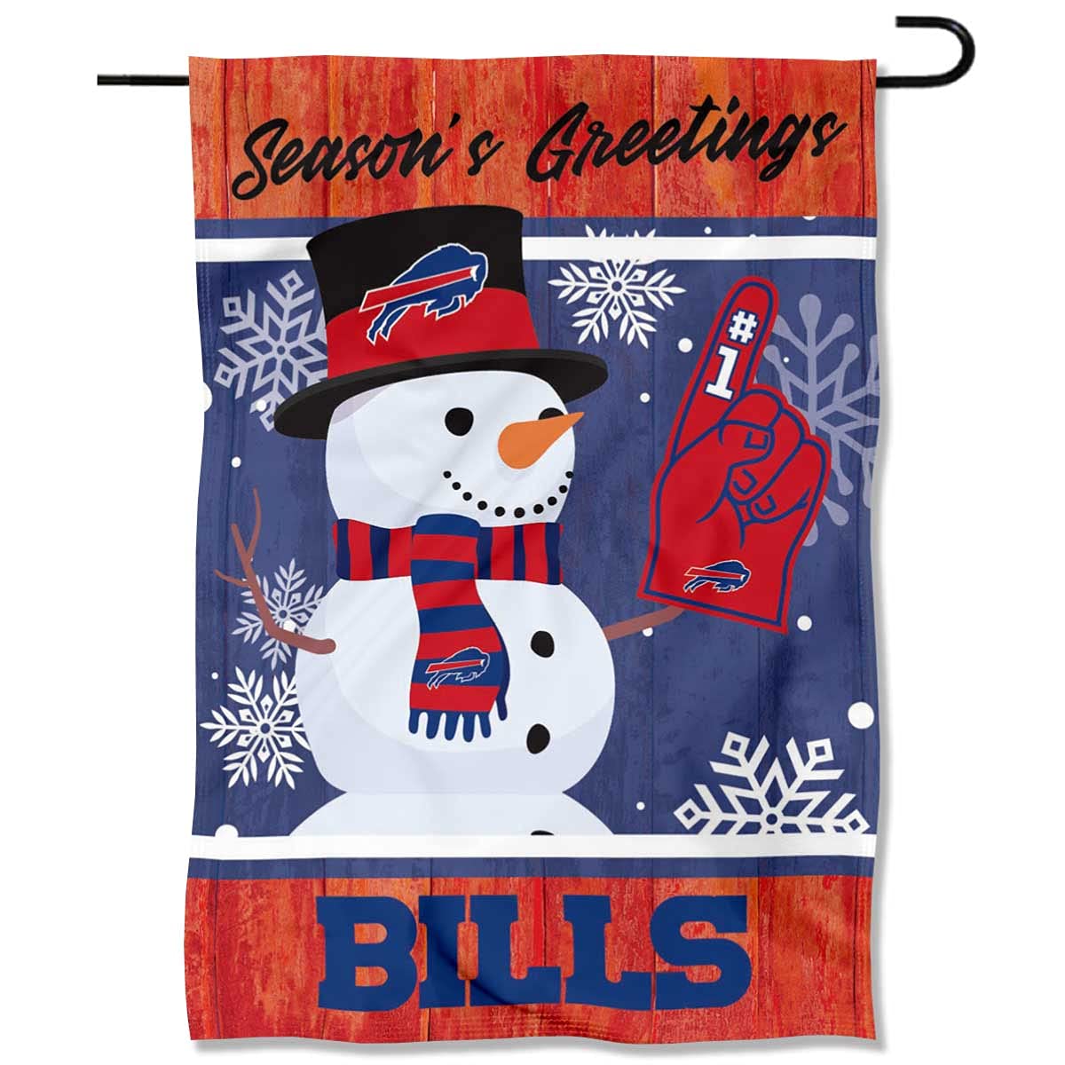 Buffalo Bills Holiday Winter Snow Garden Flag Double Sided Banner - Sports Collectibles, Sports Memorabilia, Sports Fan Shop, Sports Gifts
