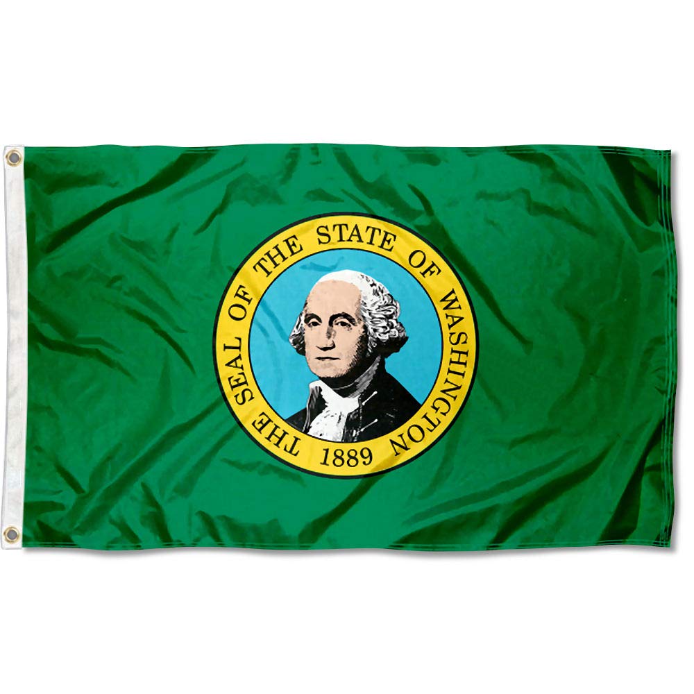 Sports Flags Pennants Company State of Washington Flag 3x5 Foot Banner - Sports Collectibles, Sports Memorabilia, Sports Fan Shop, Sports Gifts