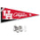 College Flags & Banners Co. Houston Team University Cougars Pennant Flag and Wall Tack Mount Pads - Sports Collectibles, Sports Memorabilia, Sports Fan Shop, Sports Gifts