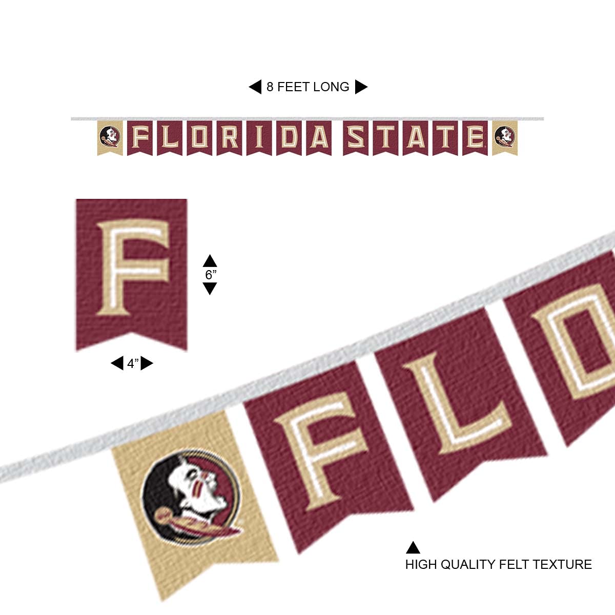 Florida State Seminoles Banner String Pennant Flags - Sports Collectibles, Sports Memorabilia, Sports Fan Shop, Sports Gifts