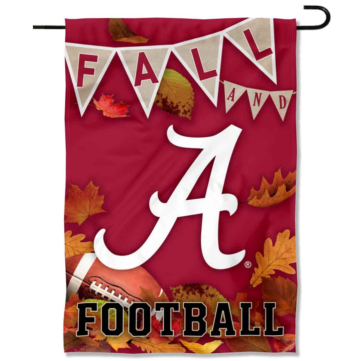 College Flags & Banners Co. Alabama Crimson Tide Fall Leaves Football Season Garden Yard Flag - Sports Collectibles, Sports Memorabilia, Sports Fan Shop, Sports Gifts