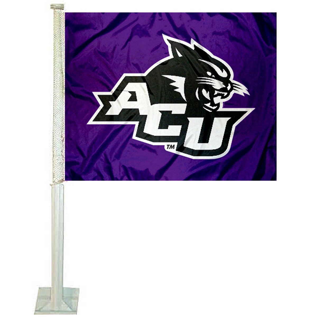 College Flags & Banners Co. Abilene Christian Wildcats Car Flag - Sports Collectibles, Sports Memorabilia, Sports Fan Shop, Sports Gifts