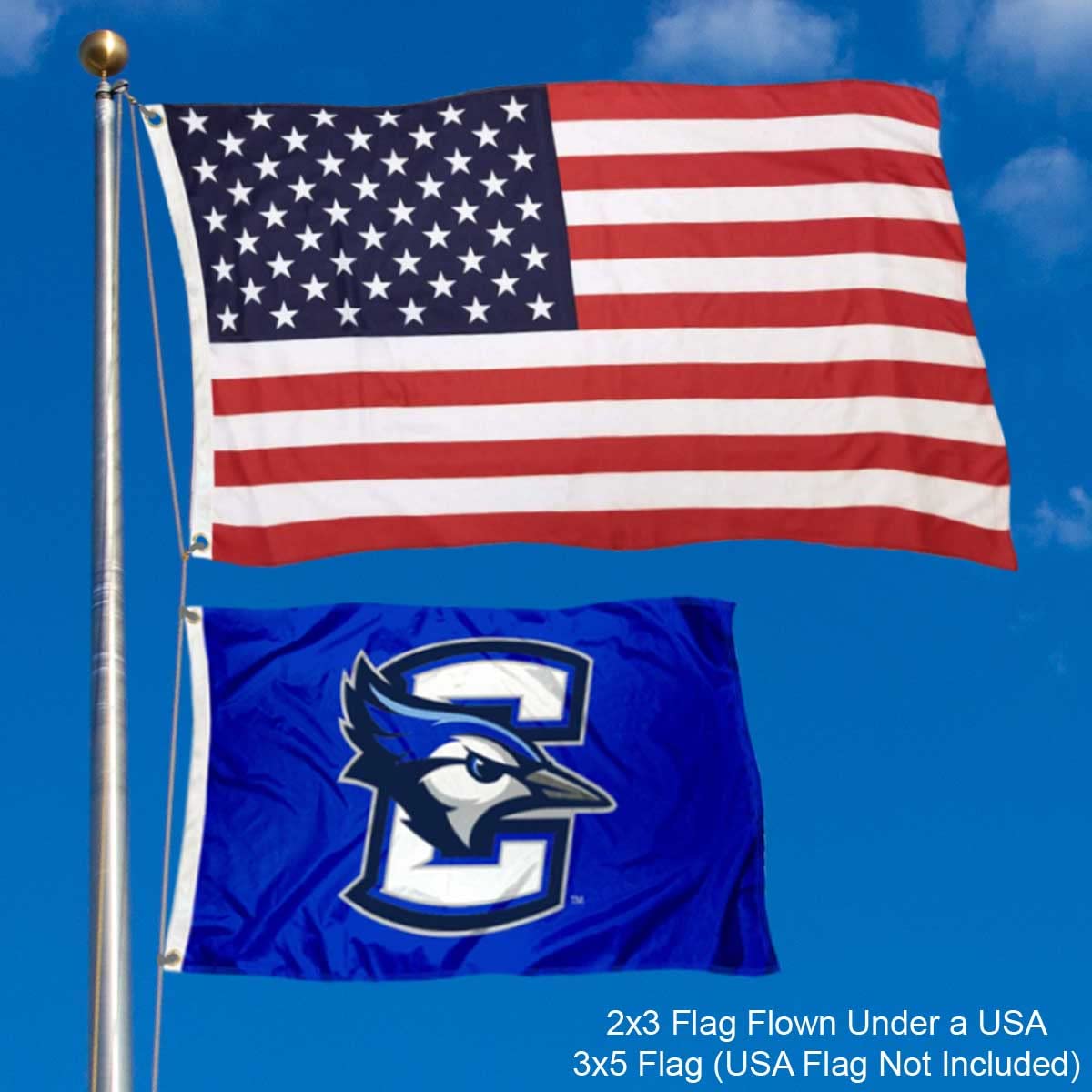 College Flags & Banners Co. Creighton Bluejays 2x3 Foot Flag - Sports Collectibles, Sports Memorabilia, Sports Fan Shop, Sports Gifts