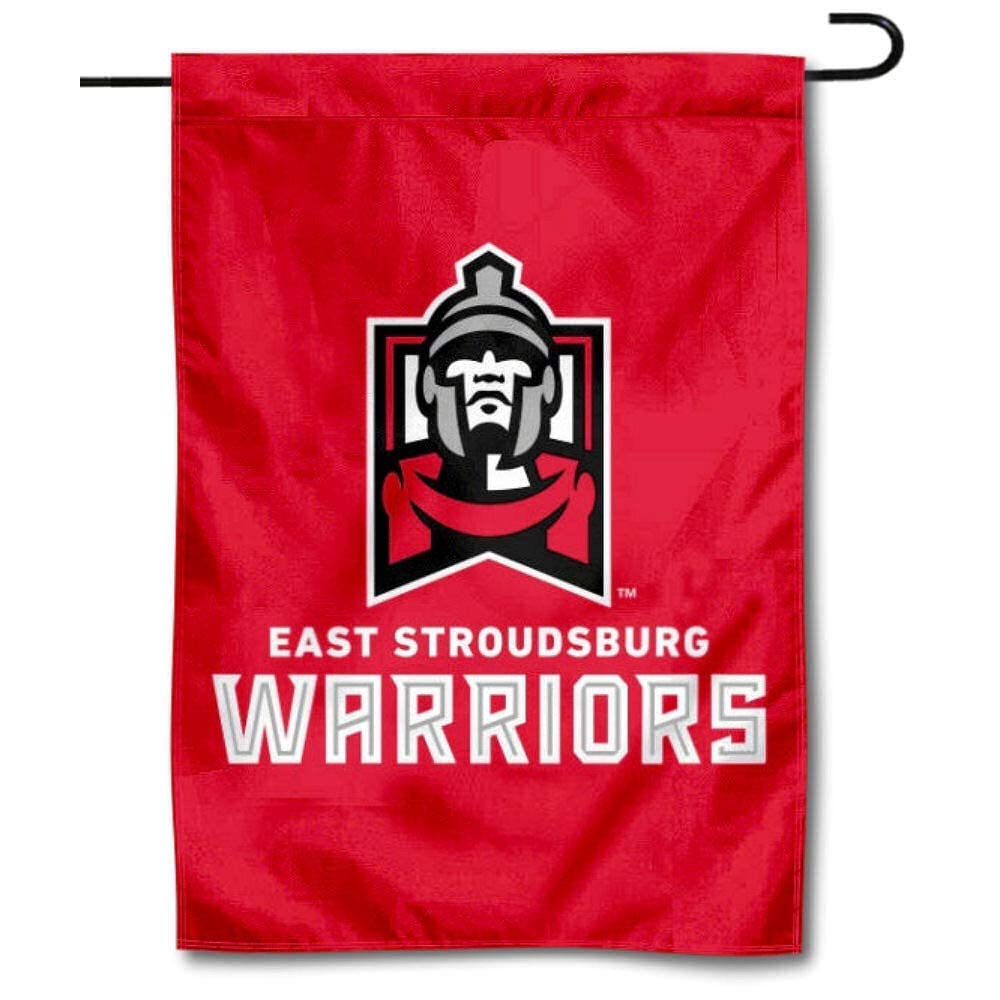 College Flags & Banners Co. East Stroudsburg Warriors Garden Flag and USA Flag Stand Pole Holder Set - Sports Collectibles, Sports Memorabilia, Sports Fan Shop, Sports Gifts