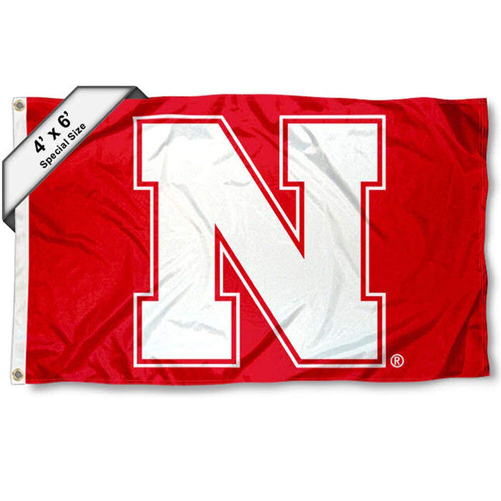 College Flags & Banners Co. Nebraska Huskers 4 ft x 6 ft Flag - Sports Collectibles, Sports Memorabilia, Sports Fan Shop, Sports Gifts