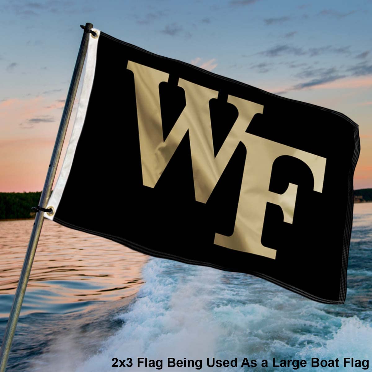 College Flags & Banners Co. Wake Forest Demon Deacons Small 2x3 Foot Flag - Sports Collectibles, Sports Memorabilia, Sports Fan Shop, Sports Gifts