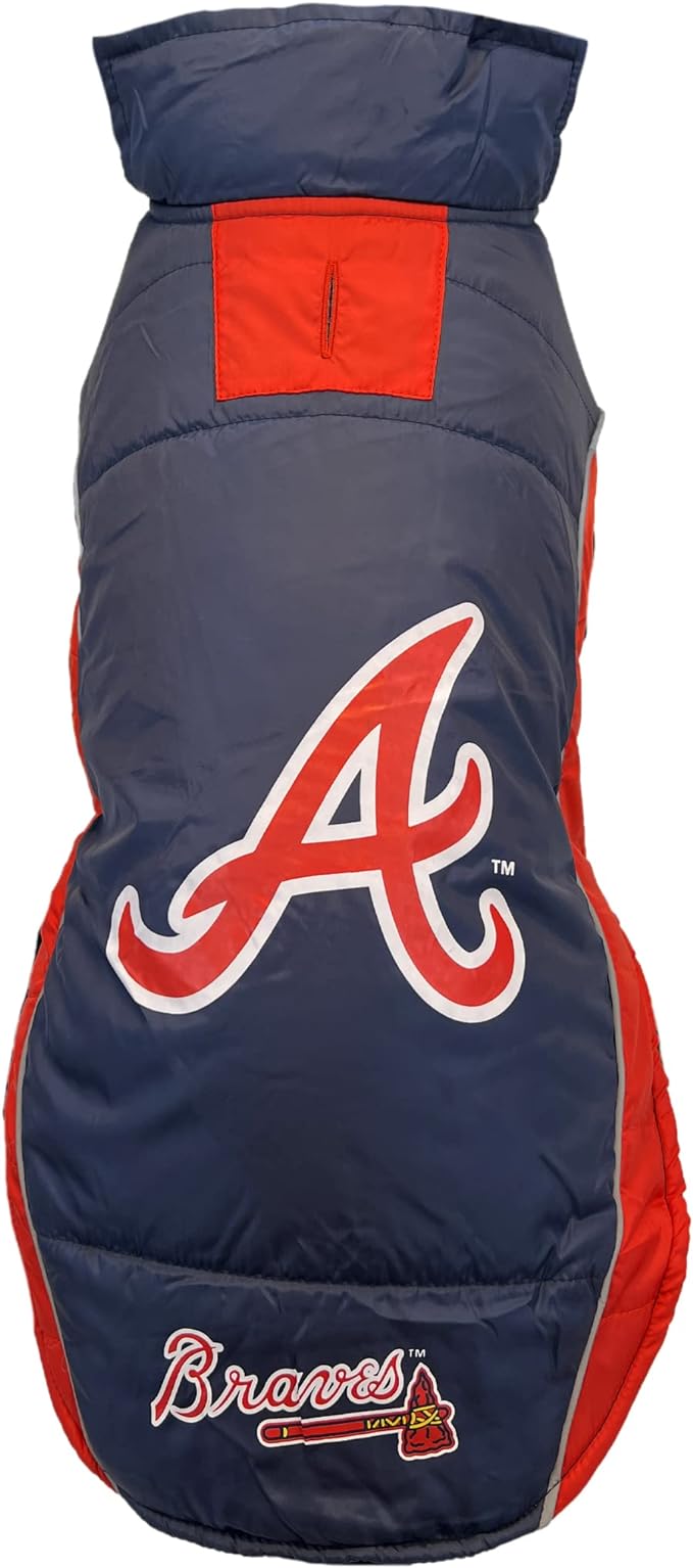 ATLANTA BRAVES PUFFER VEST Pets First - Sports Collectibles, Sports Memorabilia, Sports Fan Shop, Sports Gifts