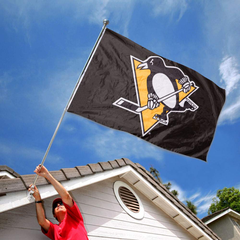 WinCraft Pittsburgh Penguins Applique and Embroidery Flag - Sports Collectibles, Sports Memorabilia, Sports Fan Shop, Sports Gifts