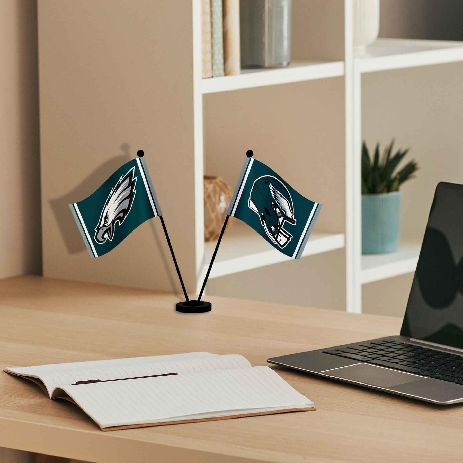 WinCraft Philadelphia Eagles Desk and Table Top Flags - Sports Collectibles, Sports Memorabilia, Sports Fan Shop, Sports Gifts