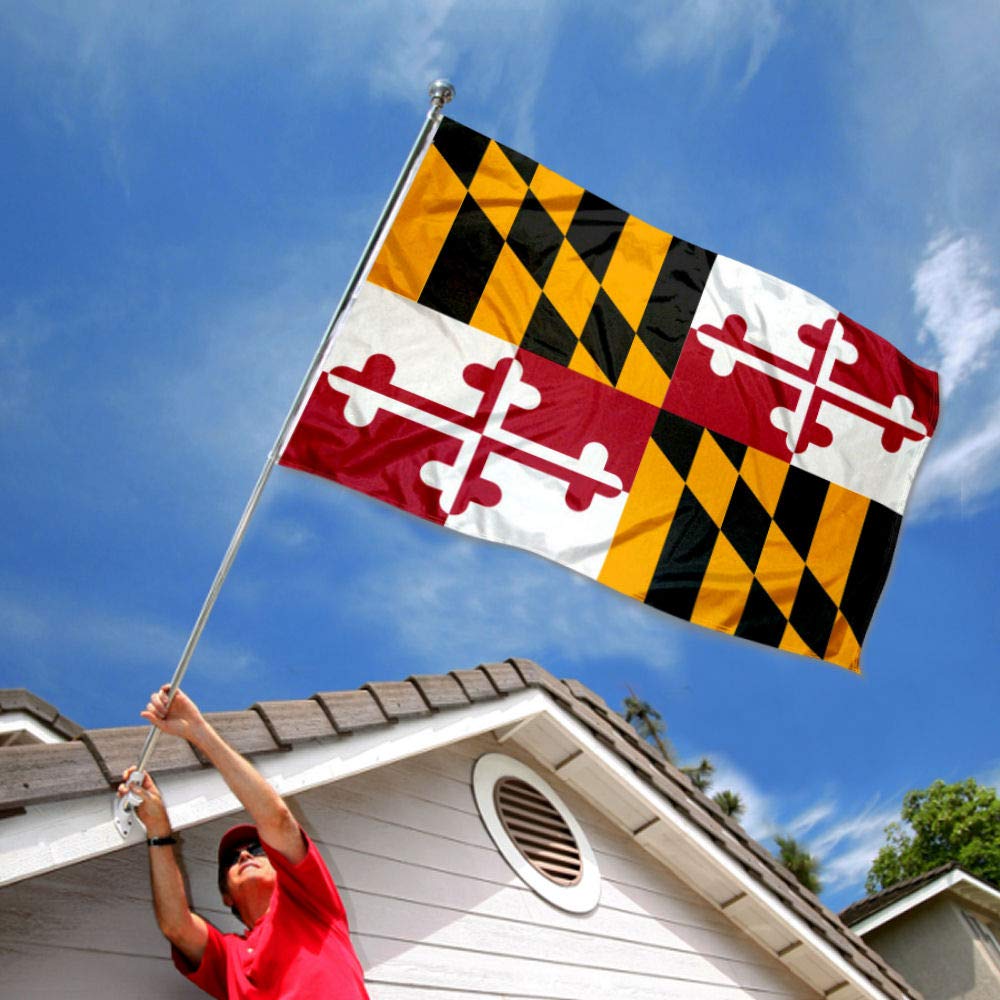 Sports Flags Pennants Company State of Maryland Flag 3x5 Foot Banner - Sports Collectibles, Sports Memorabilia, Sports Fan Shop, Sports Gifts