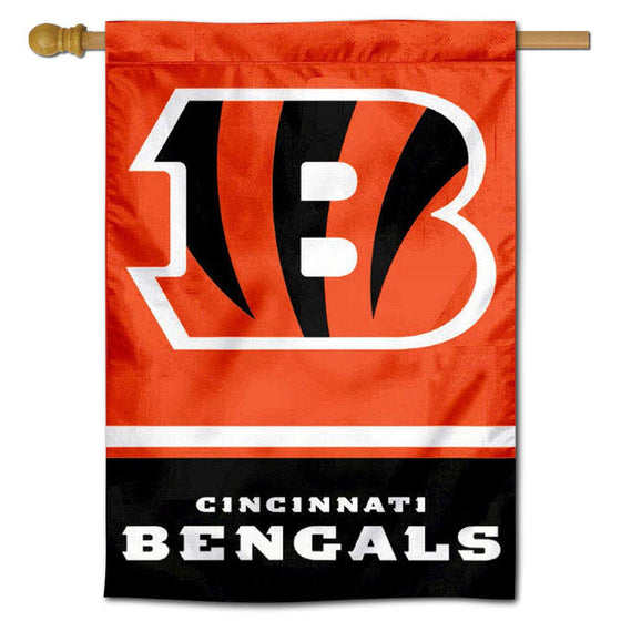 Cincinnati Bengals Two Sided House Flag - Sports Collectibles, Sports Memorabilia, Sports Fan Shop, Sports Gifts