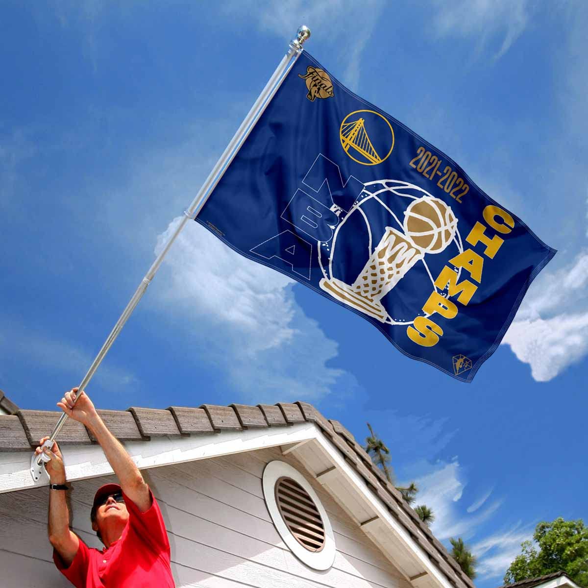 WinCraft Golden State Warriors 2022 NBA Champions Championship Banner Flag - Sports Collectibles, Sports Memorabilia, Sports Fan Shop, Sports Gifts