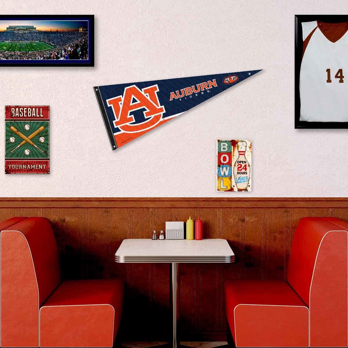 College Flags & Banners Co. Auburn Pennant Flag and Wall Tack Mount Pads - Sports Collectibles, Sports Memorabilia, Sports Fan Shop, Sports Gifts