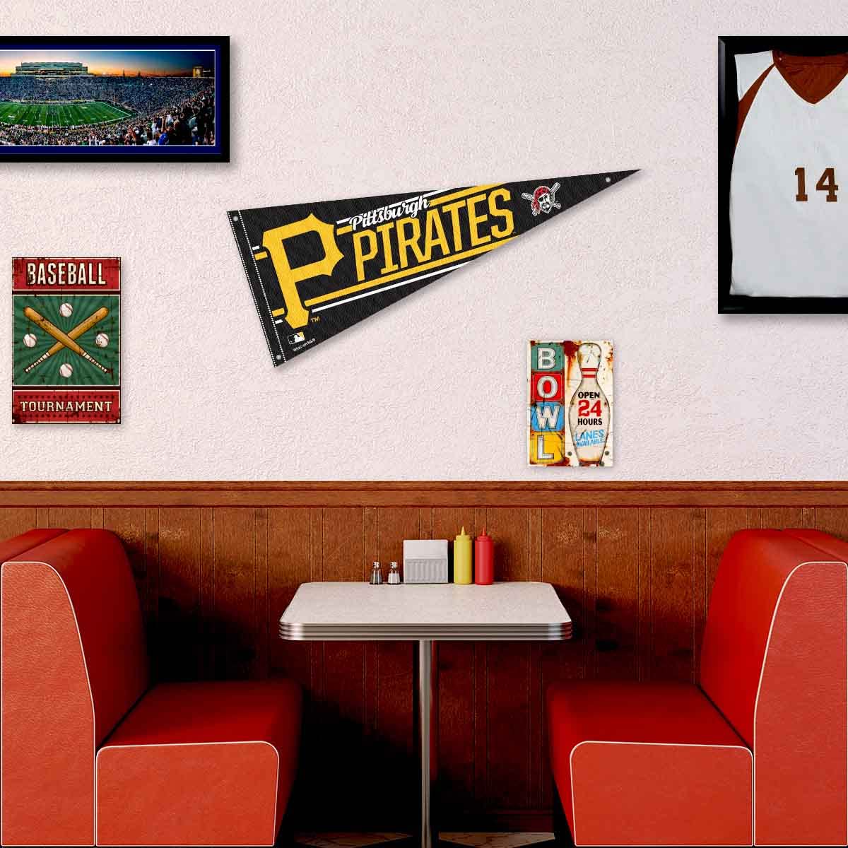 Pittsburgh Pirates Pennant Banner and Wall Tack Pads - Sports Collectibles, Sports Memorabilia, Sports Fan Shop, Sports Gifts