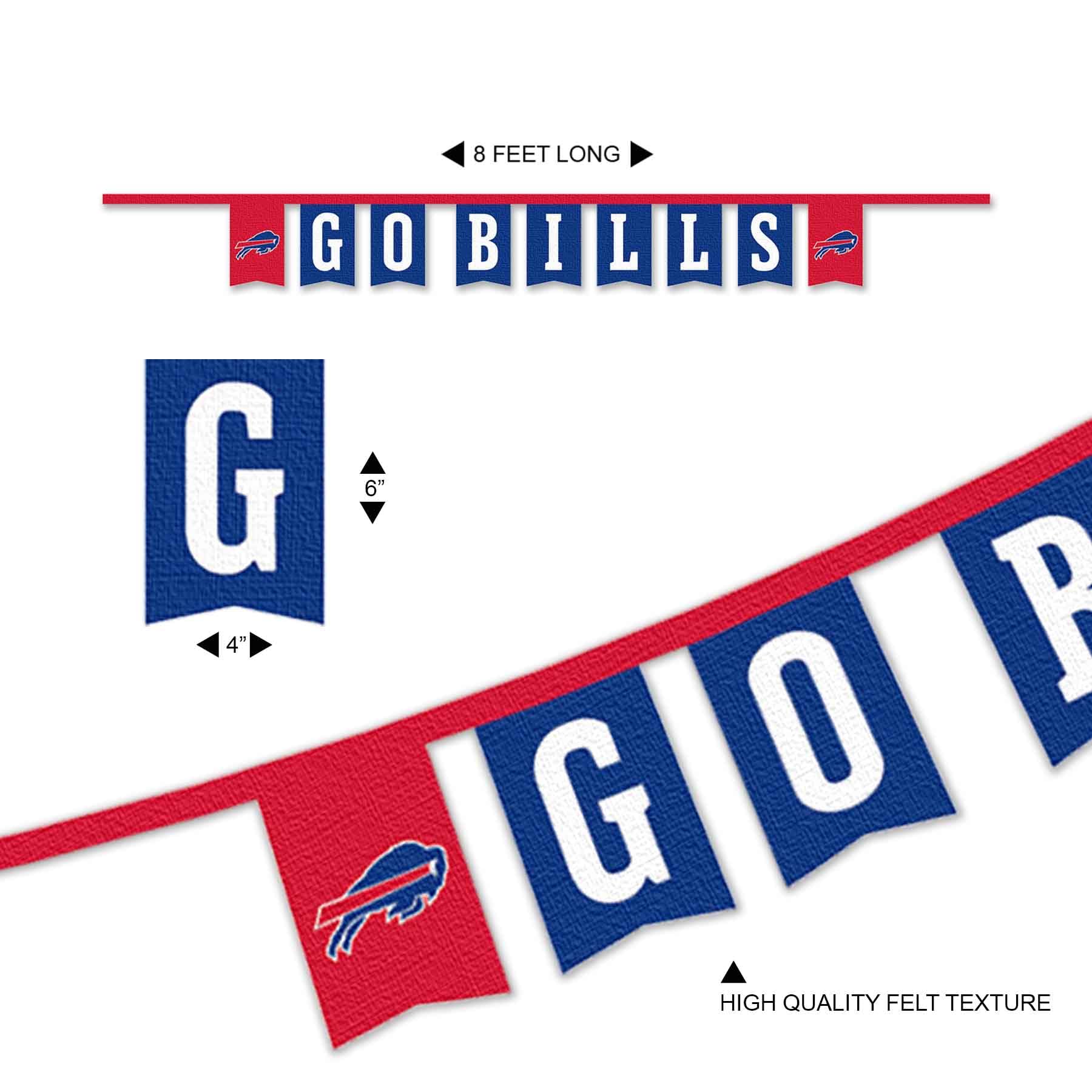 WinCraft Buffalo Bills Banner String Pennant Flags - Sports Collectibles, Sports Memorabilia, Sports Fan Shop, Sports Gifts