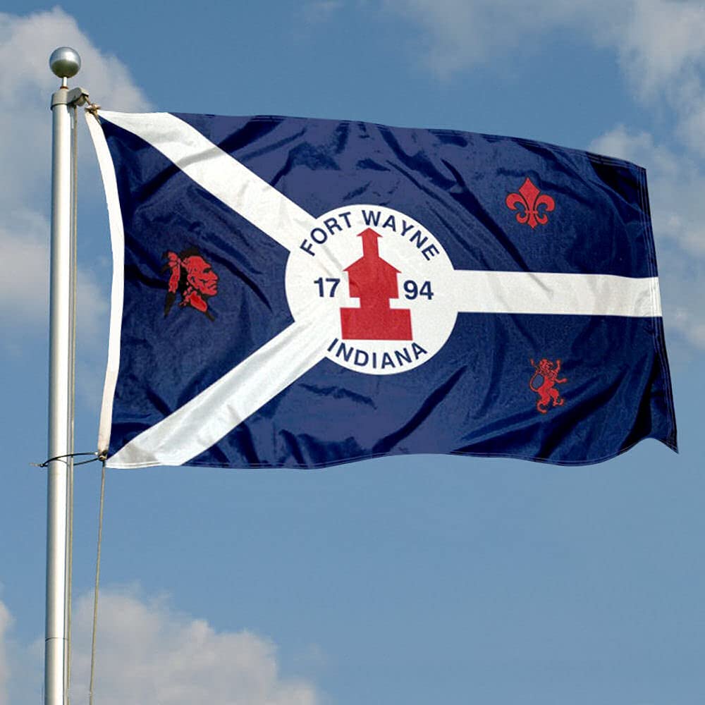 Sports Flags Pennants Company City of Fort Wayne Flag 3x5 Foot Banner - Sports Collectibles, Sports Memorabilia, Sports Fan Shop, Sports Gifts