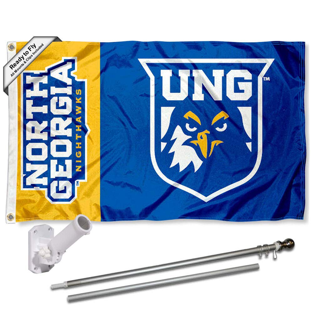 College Flags & Banners Co. University of North Georgia 3x5 Flag and Pole Bracket Mount Bundle - Sports Collectibles, Sports Memorabilia, Sports Fan Shop, Sports Gifts