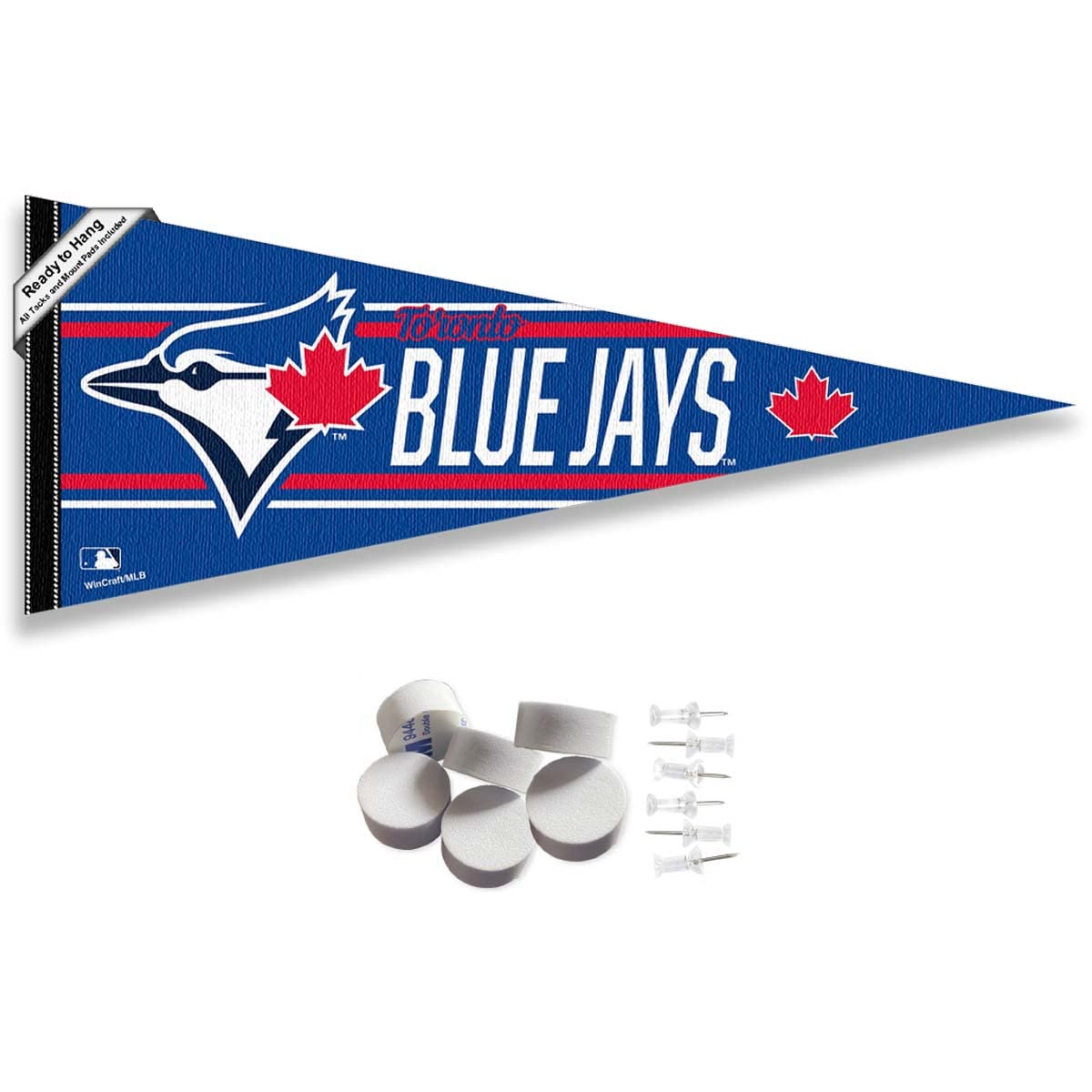Toronto Blue Jays Pennant Banner and Wall Tack Pads - Sports Gifts, Sports Memorabilia, Sports Collectibles, Fan Shop