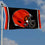 WinCraft Cleveland Browns New Helmet Grommet Pole Flag - Sports Collectibles, Sports Memorabilia, Sports Fan Shop, Sports Gifts