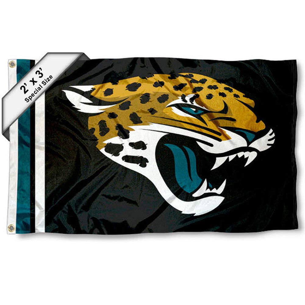WinCraft Jacksonville Jaguars 2x3 Feet Flag - Sports Collectibles, Sports Memorabilia, Sports Fan Shop, Sports Gifts