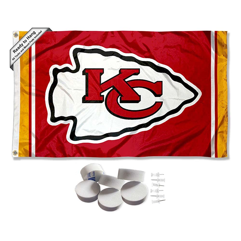 Kansas City Chiefs Banner and Tapestry Wall Tack Pads - Sports Collectibles, Sports Memorabilia, Sports Fan Shop, Sports Gifts