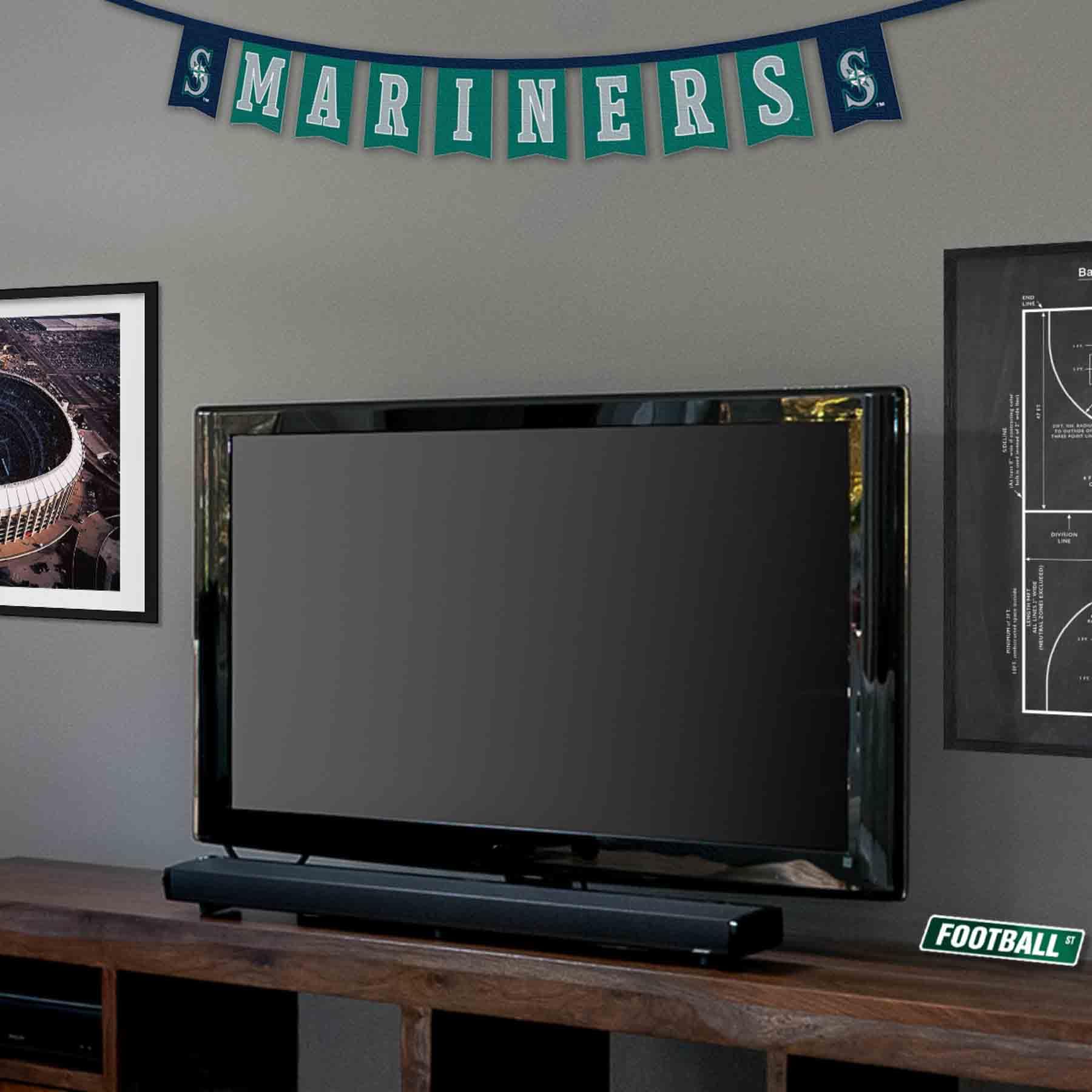 WinCraft Seattle Mariners Banner String Pennant Flags - Sports Collectibles, Sports Memorabilia, Sports Fan Shop, Sports Gifts