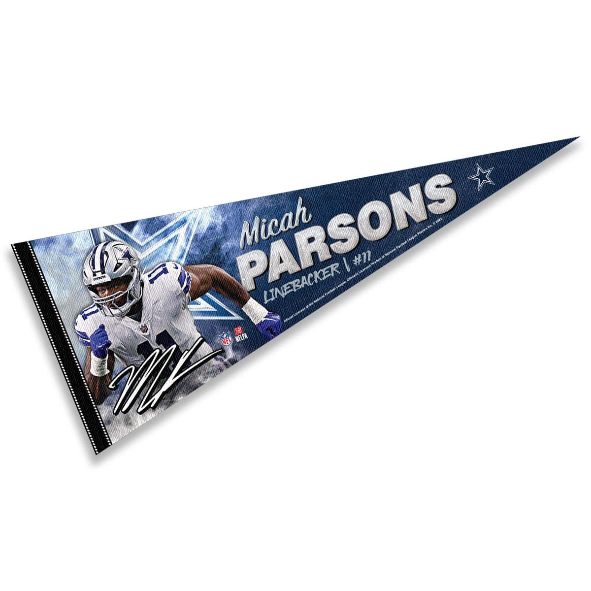 WinCraft Dallas Cowboys Parsons Pennant Banner Flag - Sports Collectibles, Sports Memorabilia, Sports Fan Shop, Sports Gifts