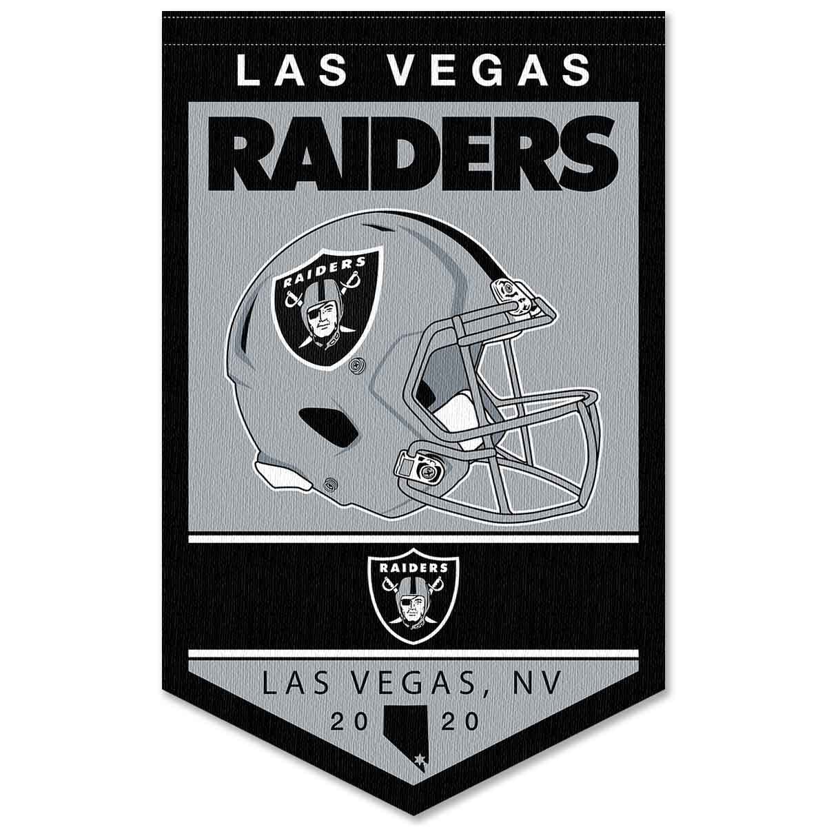 WinCraft Las Vegas Raiders Heritage History Banner Pennant - Sports Collectibles, Sports Memorabilia, Sports Fan Shop, Sports Gifts