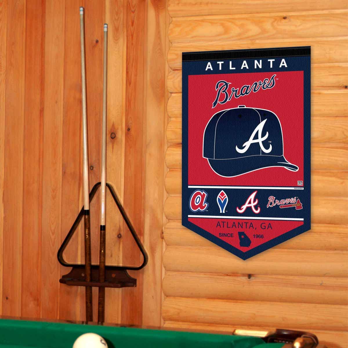 WinCraft Atlanta Braves Heritage History Banner Pennant - Sports Collectibles, Sports Memorabilia, Sports Fan Shop, Sports Gifts