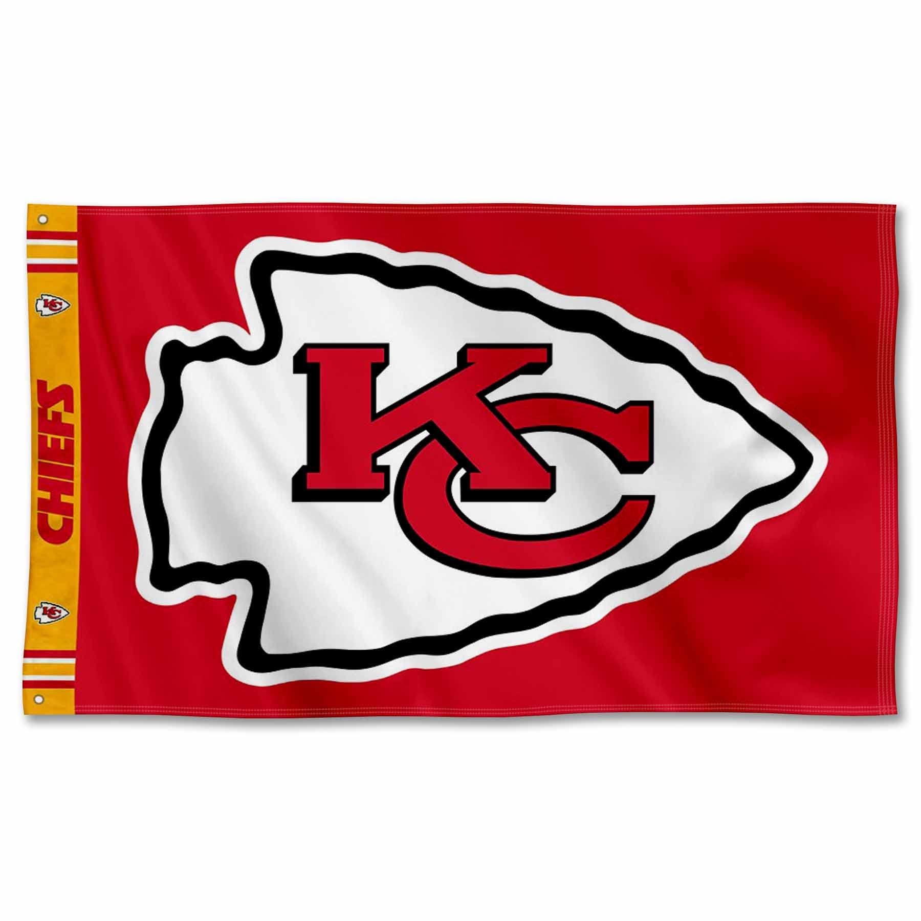 WinCraft Kansas City Chiefs Printed Header 3x5 Foot Banner Flag - Sports Collectibles, Sports Memorabilia, Sports Fan Shop, Sports Gifts